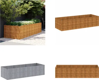 Imagen del producto de vidaXL, jardinera elevada de 290x100x69 cm, acero corten - Jardinera elevada - Jardineras elevadas - Maceta para plantas - Maceta para flores
