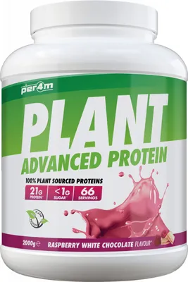 Produktbild von Per4m Plant Protein (2000g) Raspberry White Chocolate - Eiweiße - Veganes Eiweiß