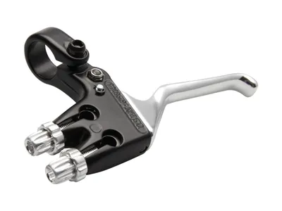 Immagine prodotto di Leva del freno V-brake destra a 3 dita nero / argento