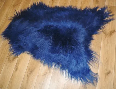 Image de MEAUX D'ISLANDE PREMIUM VERITABLES MEAU D'AGNEAU TOP bleu foncé 100cm