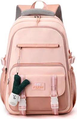 Produktbild von Schulrucksack Rucksack Schule Schultasche Rucksack Schulranzen für Teenager Jungen Mädchen Schüler Outdoor Reise Daypacks Freizeitrucksack Rucksack Wasserdicht Nylon(Rosa)