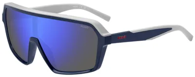 Image de Lunettes de soleil pour homme Hugo HG 1334/G/S Bleu gris 99/1/135