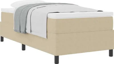 Obrázek produktu pro Postel s boxspringem Světle šedá a bílá 80 x 200 cm