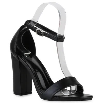 Produktbild von VAN HILL Damen High Heels Sandaletten Party Absatz-Schuhe 839904, Farbe: Schwarz, Größe: 36