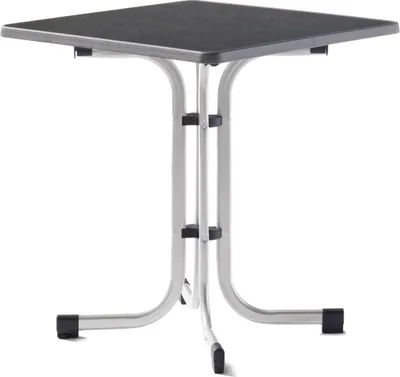 Produktbild von Tisch 231/A 70 x 70 cm graphit Gestell aus Stahl in graphit, Tischplatte aus Mecalit®-Pro in anthrazit