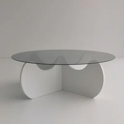 Produktbild von Skye Decor, Himalayas, Couchtische, Weiß, Glas, 90 x 30 x 90 cm