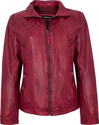 Produktbild von MADDOX - Damen Lederjacke Lammnappa dunkelrot antik : 42