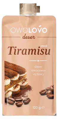 Produktbild von OWOLOVO Frucht-Reis-Dessert mit Tiramisu-Geschmack, 120 g