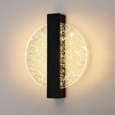 Productafbeelding van Comely LED wandlampen, binnen, zwart, 12W, ronde wandlamp, 3000K/4500K/6500K