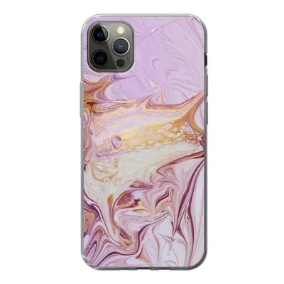 Produktbild von MuchoWow® Handyhülle Schutzhülle Hülle für iPhone 12 Pro Max Marmor - Farbe - Abstrakt Silikon Softcase Handy Hülle - Hartschale