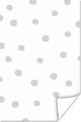 Produktbild von MuchoWow® Poster Illustration eines Musters mit hellgrauen Punkten auf weißem Hintergrund 120x180 cm - Kunstposter