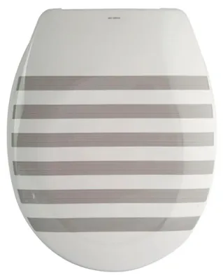 Produktbild von MSV 3700703929543, Verlängert, Harter Toilettensitz, Grau, Duroplast, 370 mm, 455 mm