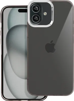 Image de Avizar, étui souple pour iPhone 16 bord métallique, noir