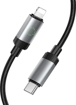 Produktbild von Kabel USB C zu Lightning Hoco PD 27W 1 m X117 schwarz