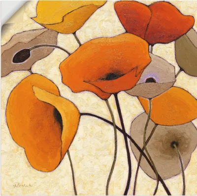 Produktbild von ARTland Wandbild, selbstklebend Kürbismohn III Größe: 100x100 cm