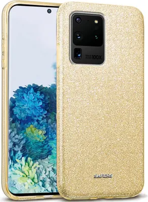 Immagine prodotto di Custodia per telefono cellulare per Samsung Galaxy S20 Ultra cover scintillante copertura protettiva in TPU, oro