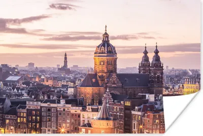 Produktbild von MuchoWow® Poster Amsterdam - Zentrum - Architektur. 120x80 cm - Bilder