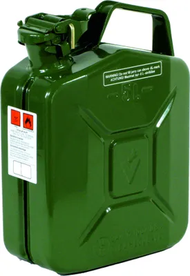 Produktbild von Benzinkanister 5 Liter Stahlblech grün auslaufsicher UN-