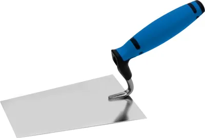 Image de Truelle de maçon avec col en S - inox - 2K - 180mm