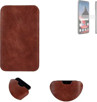 Produktbild von K-S-Trade Schutzhülle Handyhülle kompatibel mit Motorola ThinkPhone Handytasche Kunstleder Sleeve in braun