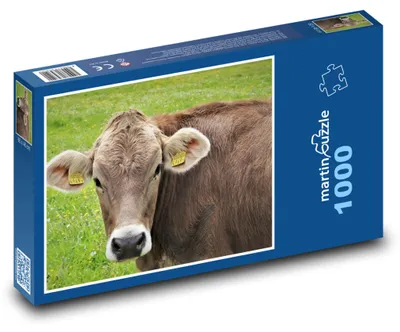 Produktbild von Puzzle 1000 Kuh auf der Alpenwiese - martinpuzzle