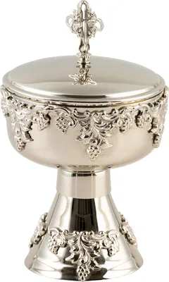 Produktbild von Ciborium vernickelt, innen vergoldet H 20 cm