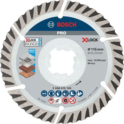 Produktbild von PRO Multi Material X-LOCK Diamanttrennscheibe, 115 x 22,23 mm