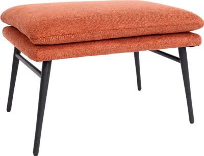 Obrázek produktu pro Stolička HWC-L62, sedák stolička podnožka otoman čalouněná stolička, 38x56x40cm látka/textil  terakotově hnědá