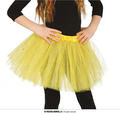 Produktbild von Tutu mit Glitzer für Mädchen gelb - Einheitsgröße