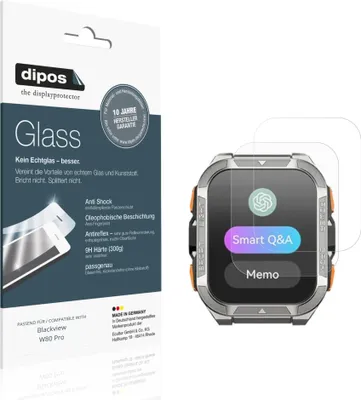 Immagine prodotto di 2x Pellicola Protettiva per Blackview W80 Pro Protezione opaco Vetro Flessibile 9H dipos