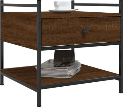 Produktbild von vidaXL Couchtisch Braun Eichen-Optik 50x50x50 cm Holzwerkstoff