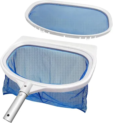 Imagen del producto de Red de piscina de malla fina, 2 en 1, con red profunda y red superficial, para estanques y piscinas