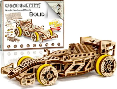 Productafbeelding van WOODEN.CITY Bolid F1, 108 onderdelen, Voertuigen, vanaf 14 jaar
