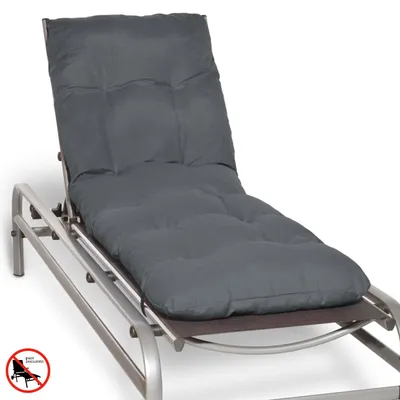 Produktbild von Beautissu Auflage Sonnenliege Deckchair Flair RL, 190x60x8 cm, Graphitgrau