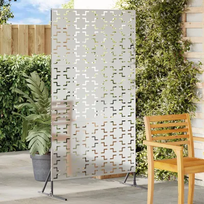 Image de vidaXL Pare-vue Gris 100 x 50 x 180 cm Acier