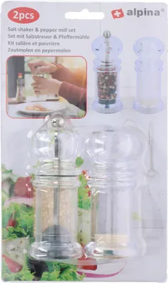 Obrázok produktu pre Súprava s mlynčekom na korenie a soľničkou z akrylu