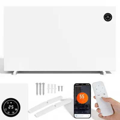 Produktbild von ISOISL Infrarotheizung 750W WLAN mit App, Infrarot Heizpaneel mit Fernbedienung, Touch, Wand- und Standheizung