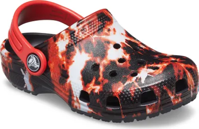 Produktbild von crocs Classic Bleach Dye Clog Kids Schwarz / Rot Croslite Größe: 22/23 Normal