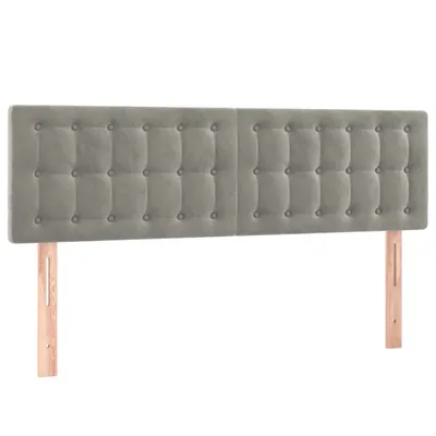 Produktbild von Kopfteile Hellgrau 144x5x78/88 cm Samt