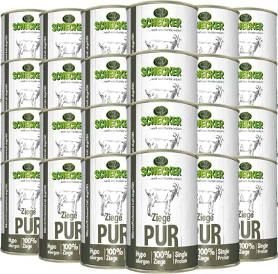 Produktbild von 24 x 410 g Schecker DOGREFORM Ziege PUR - Nassfutter - hypoallergen - Hundefutter - getreidefrei