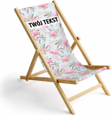 Zdjęcie produktu dla LEŻAK różowe flamingi z Twoim tekstem L51