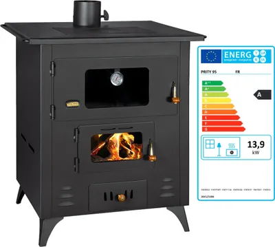 Produktbild von EEK A - Kuchynský sporák na drevo Liatinový sporák Prity 1P50 R 14kw