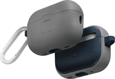 Produktbild von UNIQ Etui Clyde Lock Case AirPods Pro 2 (2022/2023) grau-blau/kreidegrau-marineblau