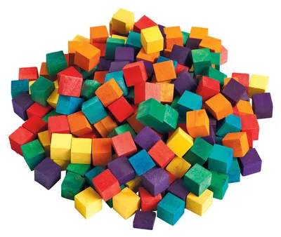 Image de Colorations - Cube en bois coloré, 196 pièces.
