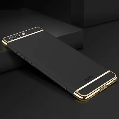 Produktbild von Handy Hülle Schutz Case für Huawei P10 Plus Bumper 3 in 1 Cover Chrom Schwarz