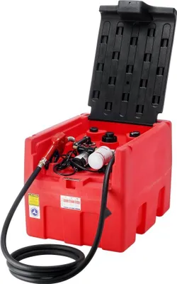Immagine prodotto di Serbatoio portatile per gasolio e benzina da 182 l con pompa di trasferimento a 12 V - serbatoio mobile per il rifornimento dei veicoli - soluzione con pompa ad alta pressione