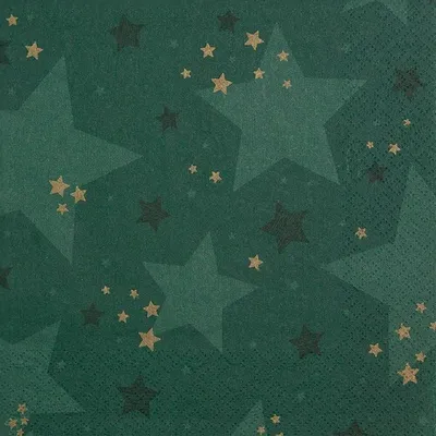 Produktbild von 20 Servietten Starshine green - Sternenglanz grün 33x33cm