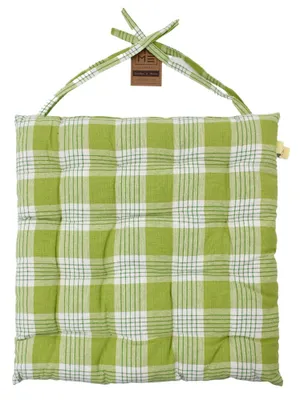 Produktbild von Home Elements Weißes und grünes Schalensitzkissen Menge: 1 Stück