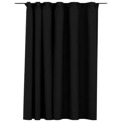 Image de Rideau occultant d'aspect de lin crochets Anthracite 290x245 cm