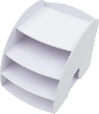 Produktbild von Dokumentenablage, langlebige PVC-Konstruktion, 4-lagiges Organisationsdesign, WEISS